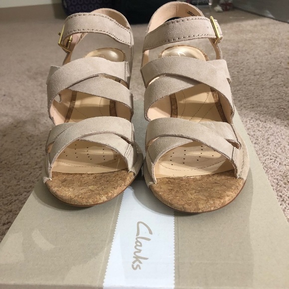 clarks strappy heels